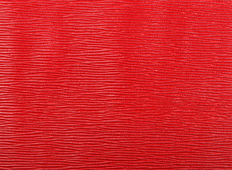 Image showing Striped leather texture in red color