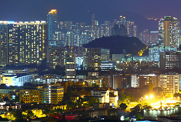 Image showing Crowded downtown building in Hong Kong