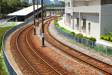 Image showing Curved Railway