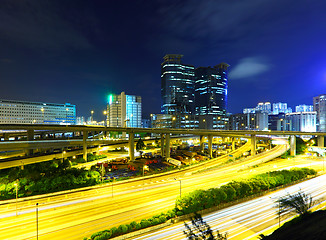 Image showing Traffic light on highway