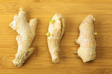 Image showing Ginger on wooden table