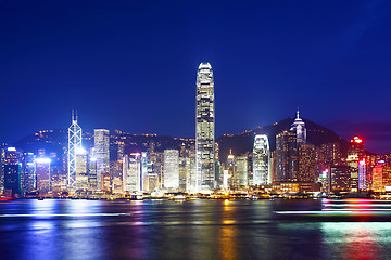 Image showing Hong Kong city at night