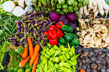 Image showing Vegetables and fruit on market