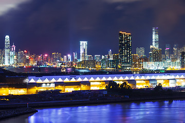 Image showing Hong Kong skyline at night