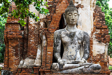 Image showing Ancient temple with ruins buddha