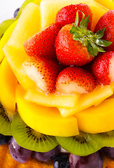 Image showing Fruit tart close up