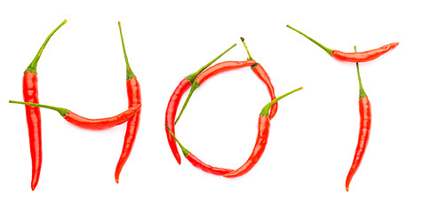 Image showing Hot spelt with chilli peppers