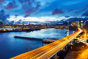 Image showing Hong Kong skyline at night