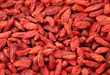Image showing Dried wolfberry fruit close up