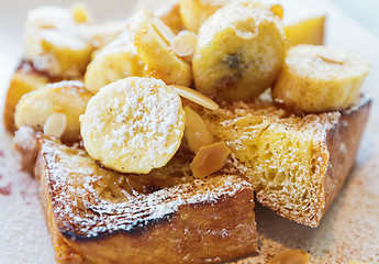 Image showing French toast with banana