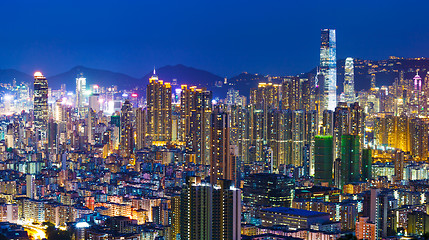 Image showing Hong Kong skyline at night