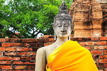 Image showing Ancient Buddha in Ayuthaya, Thailand