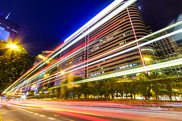 Image showing Hong Kong traffic at night