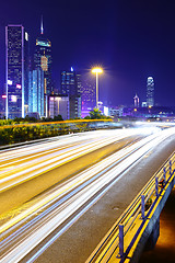 Image showing Highway at night