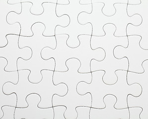 Image showing Completed white puzzle