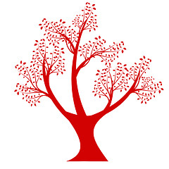 Image showing art tree silhouette 