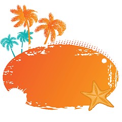 Image showing Vector illustration of Summer tropical banner