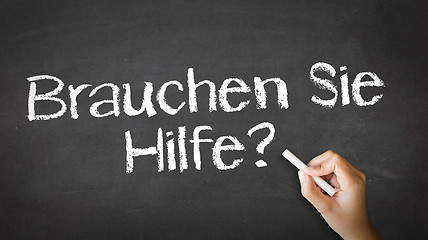 Image showing Do you need help (In German)