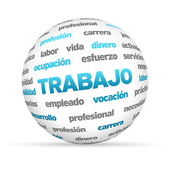 Image showing 3d Work Word Sphere (In Spanish)