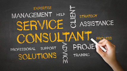 Image showing Service Consultant Chalk Illustration