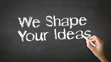 Image showing We Shape Your Ideas Chalk Illustration