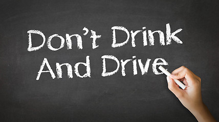 Image showing Don't Drink And Drive Chalk Illustration