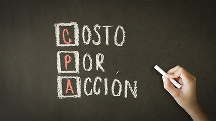 Image showing Cost Per Action (In Spanish)