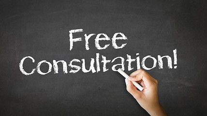 Image showing Free Consultation Chalk Illustration