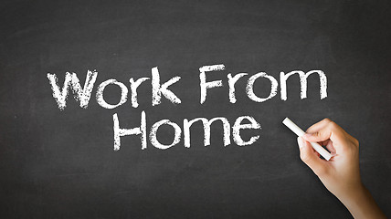 Image showing Work From Home Chalk Illustration