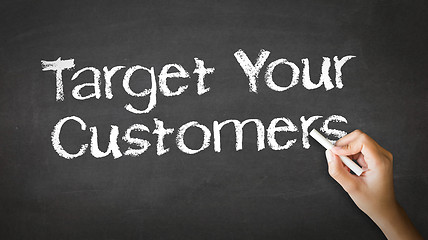 Image showing Target Your Customers Chalk Illustration