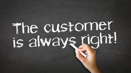 Image showing The customer is always right Chalk Illustration