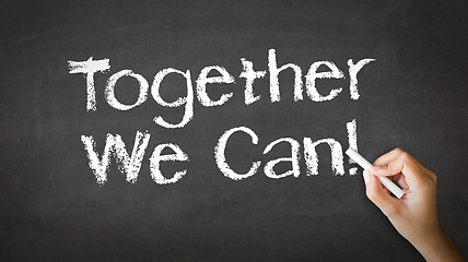 Image showing Together We Can Chalk Illustration