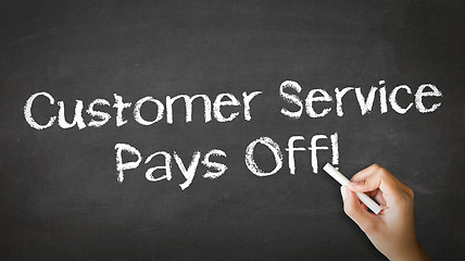 Image showing Customer service pays off Chalk Illustration