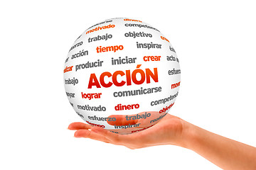 Image showing 3d Action Word Sphere (In Spanish)