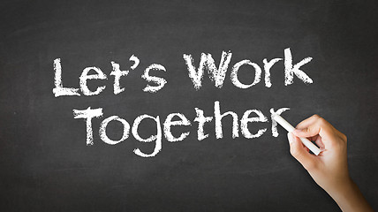 Image showing Let's Work Together Chalk Illustration