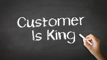 Image showing Customer is king Chalk Illustration