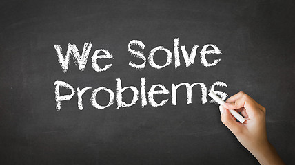Image showing We Solve Problems Chalk Illustration