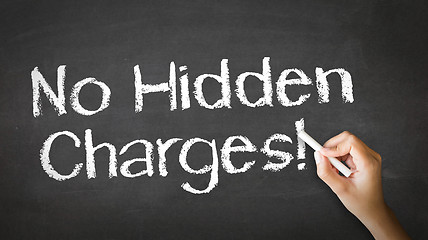 Image showing No Hidden Charges Chalk Illustration