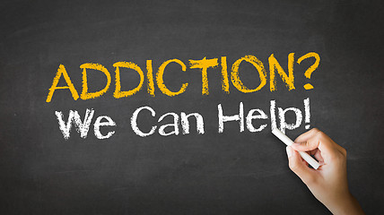 Image showing Addiction We can Help Chalk Illustration