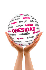 Image showing Obesty Word Sphere (In Spanish)