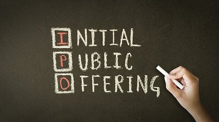 Image showing Initial Public Offering Chalk Drawing