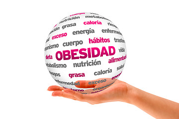 Image showing Obesty Word Sphere (In Spanish)