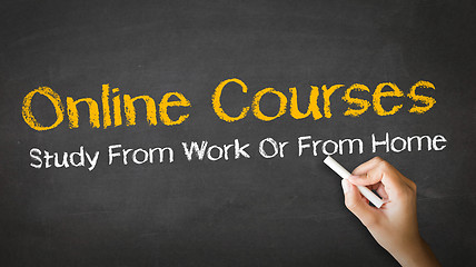 Image showing Online Courses Chalk Illustration