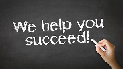 Image showing We help you succeed Chalk Illustration