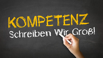 Image showing Competence Slogan (In German)