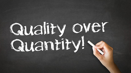 Image showing Quality over Quantity Chalk Illustration