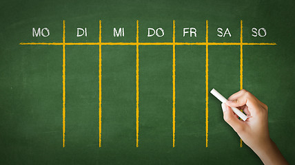 Image showing Weekly Calendar (In German)