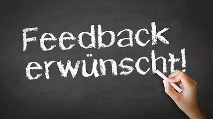 Image showing We Want Your Feedback (In German)