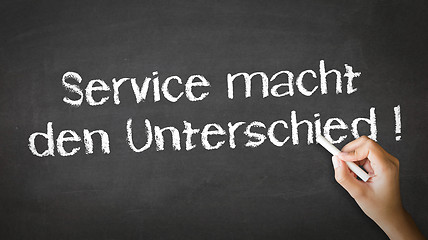 Image showing Service makes the difference Chalk Illustration
