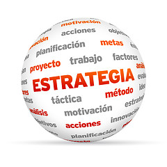 Image showing Strategy Word Sphere (In Spanish)